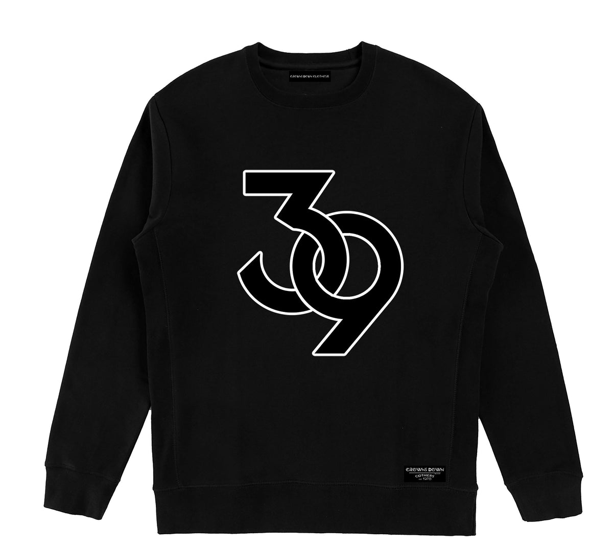 Black Organic Cotton Crewneck Sweatshirt