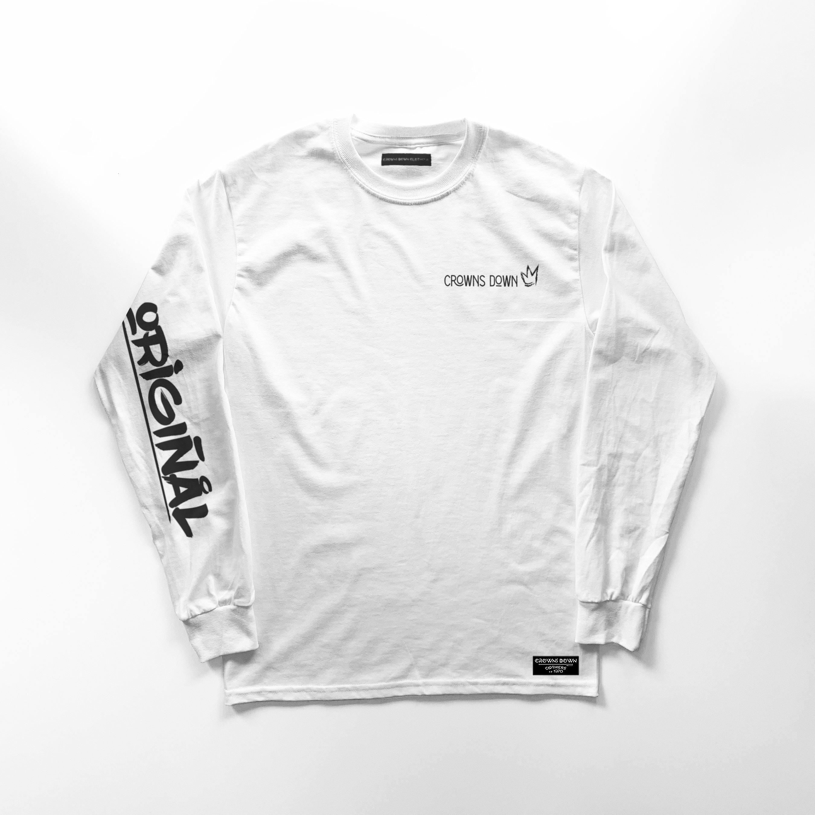 Supreme The Real Shirt White Long Sleeve Cotton Top Men's Top Tee  Size:Large