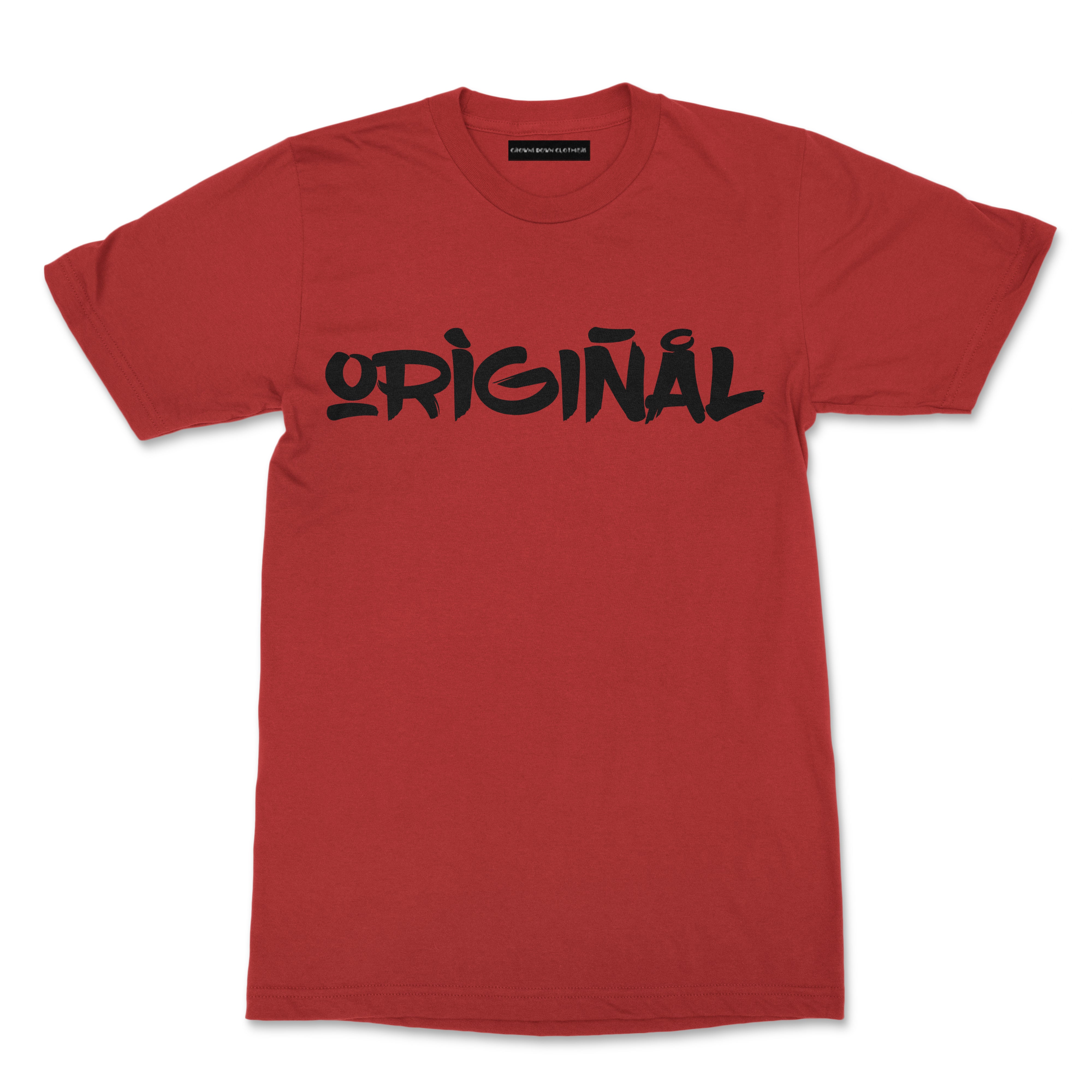 "Original" print - Unisex Red Cotton T-shirt