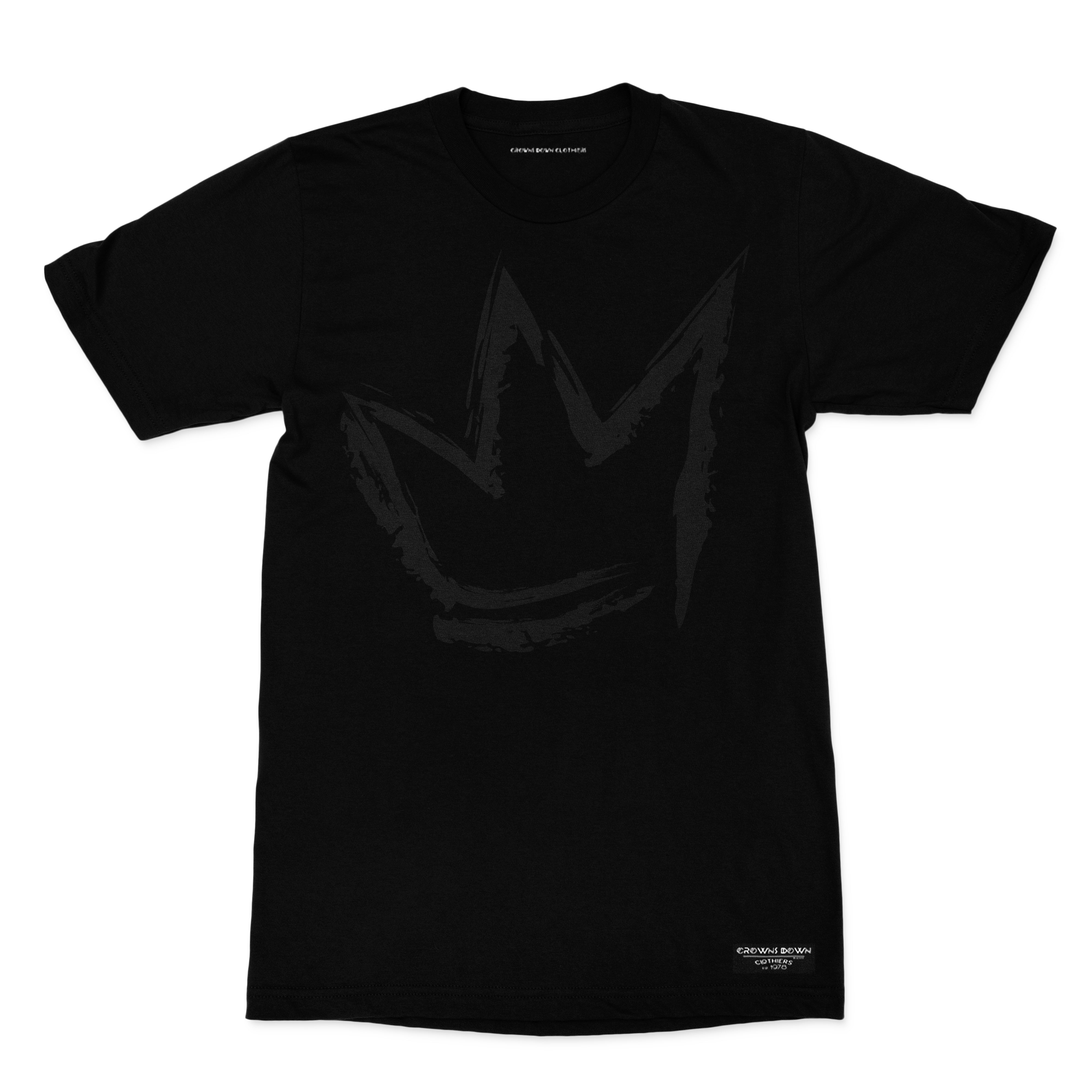 "Signature Crown" Black print - Unisex Black Premium Organic Cotton T-shirt