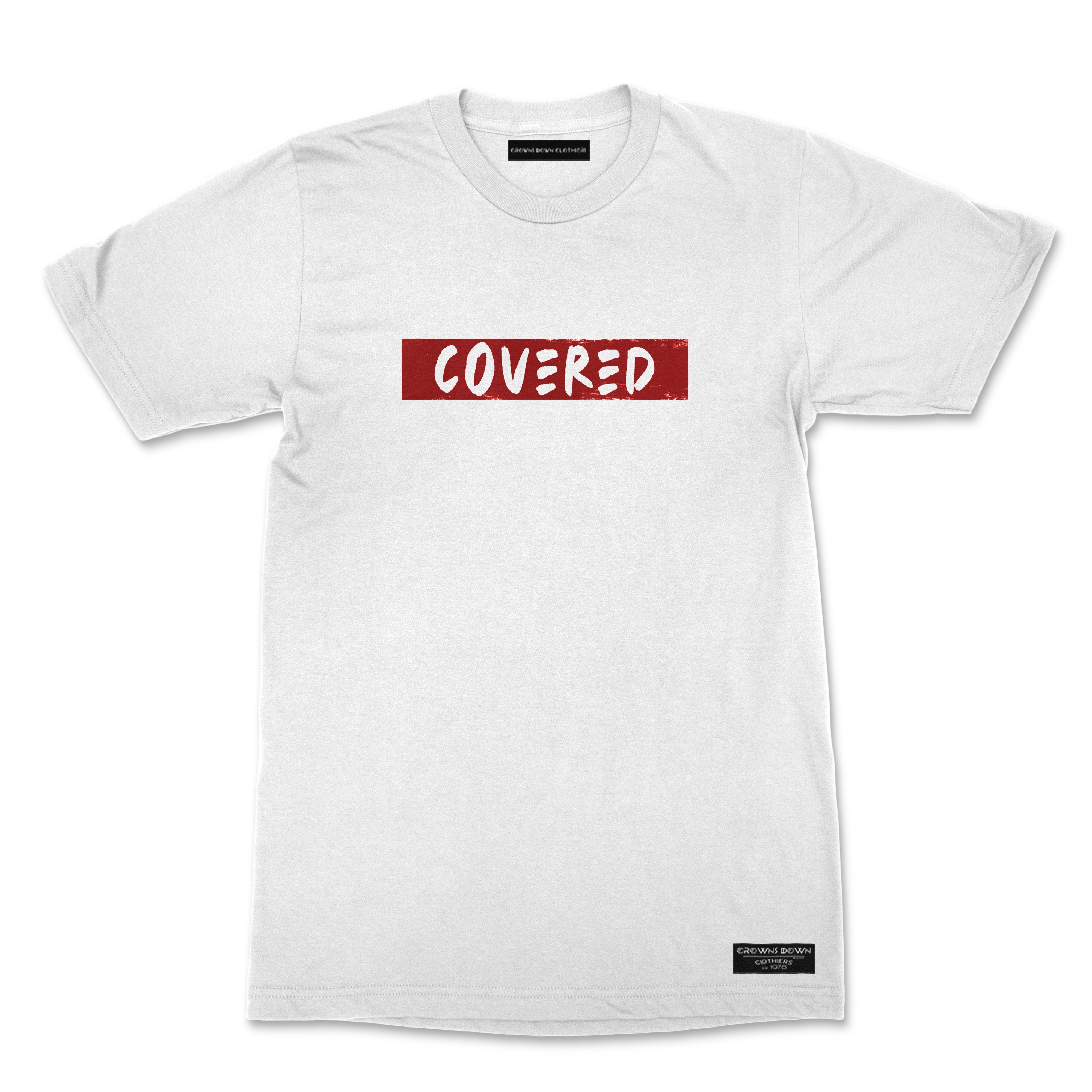 "Covered" print - Unisex White Premium Organic Cotton T-shirt